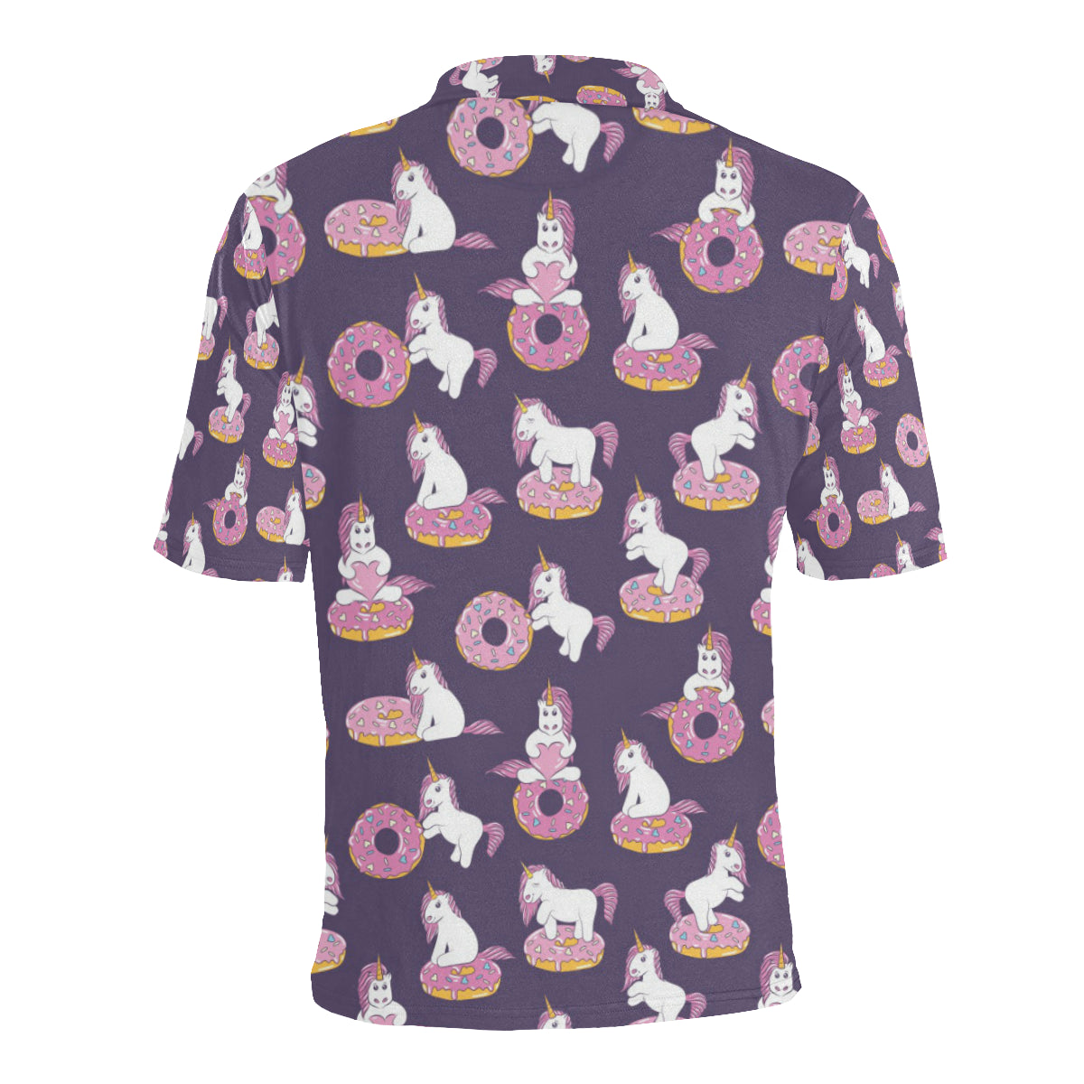 Donut Unicorn Pattern Print Design DN011 Men Polo Shirt