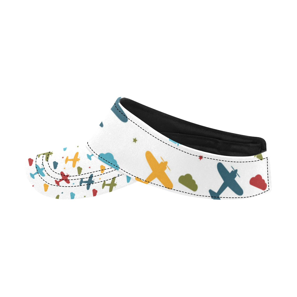 Airplane Pattern Print Design 06 Unisex Sun Visor