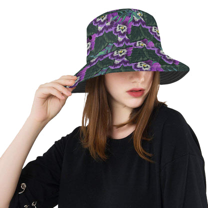 Pansy Pattern Print Design PS07 Unisex Bucket Hat