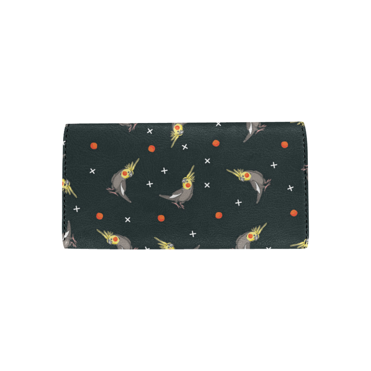 Cockatiel Pattern Print Design 02 Women's Trifold Wallet