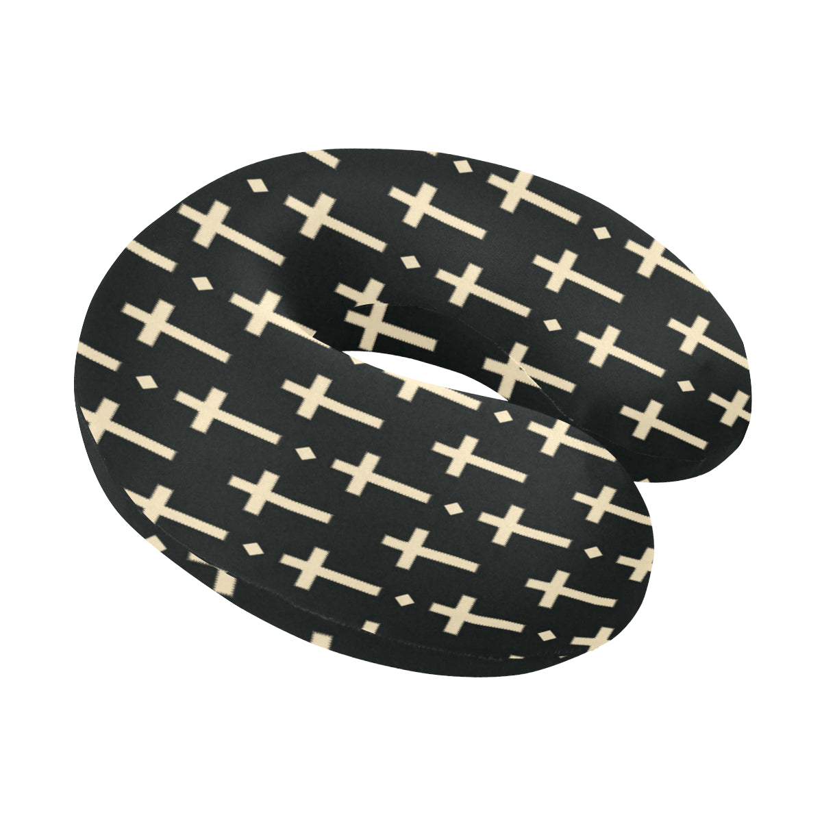 Cross Pattern Print Design 03 U-Shaped Travel Neck Pillow