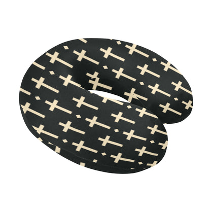 Cross Pattern Print Design 03 U-Shaped Travel Neck Pillow