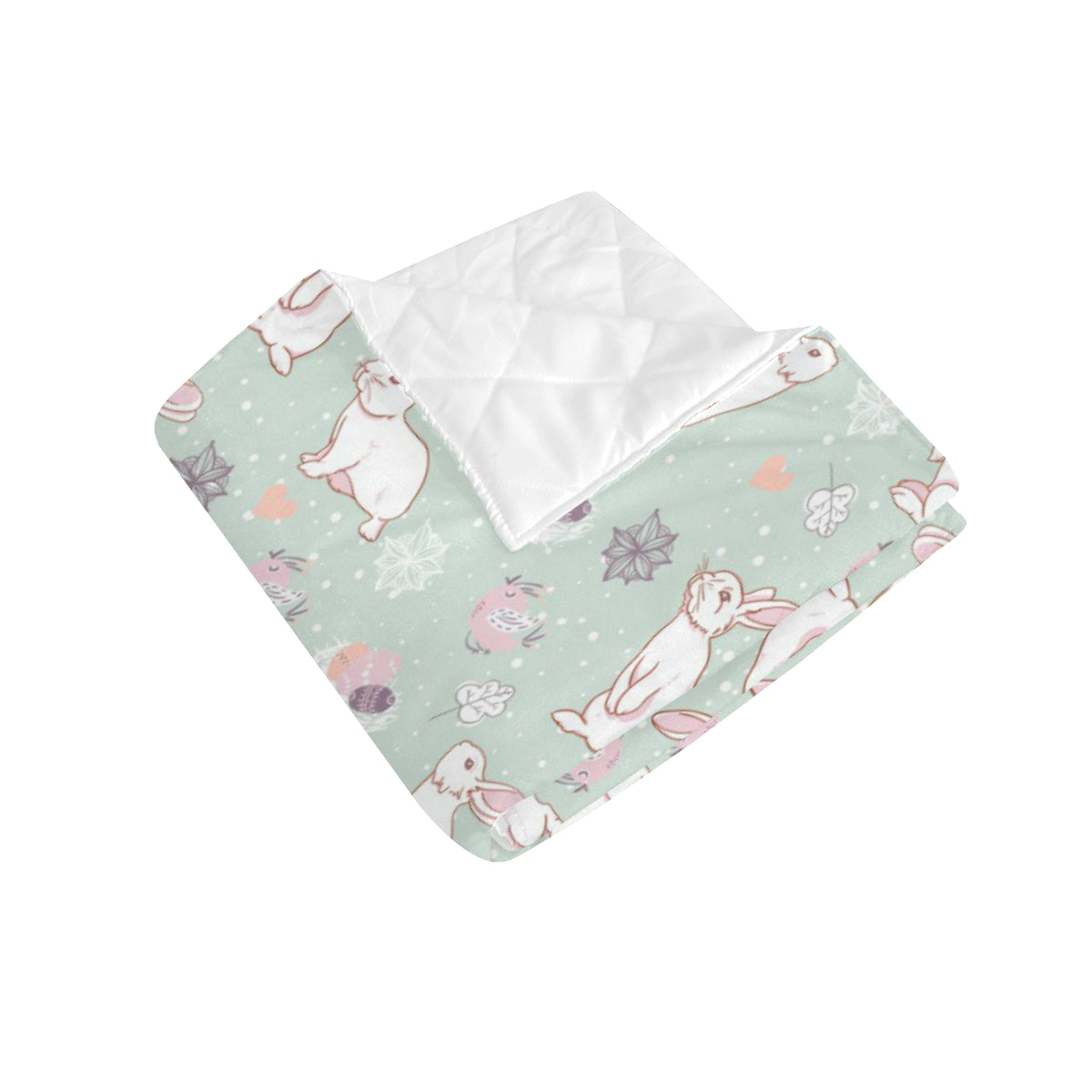 Rabbit Pattern Print Design RB011 Premium Quilt