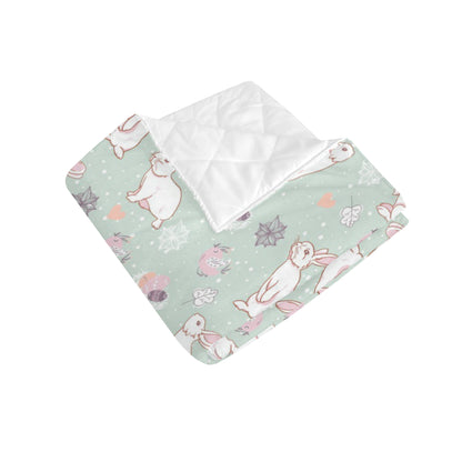 Rabbit Pattern Print Design RB011 Premium Quilt