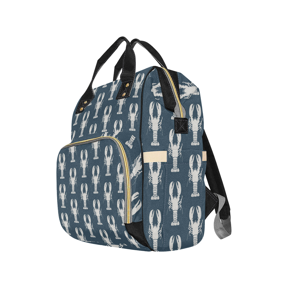 Lobster Pattern Print Design 02 Diaper Bag Backpack