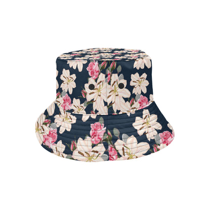 Lily Pattern Print Design LY04 Unisex Bucket Hat