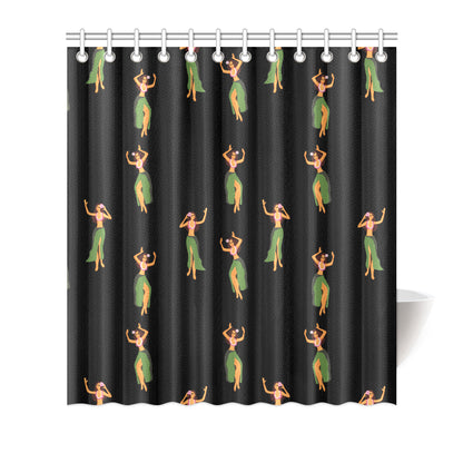 Hula Dancers Girl Pattern Print Design 01 Shower Curtain