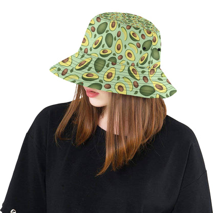Avocado Pattern Print Design AC01 Unisex Bucket Hat