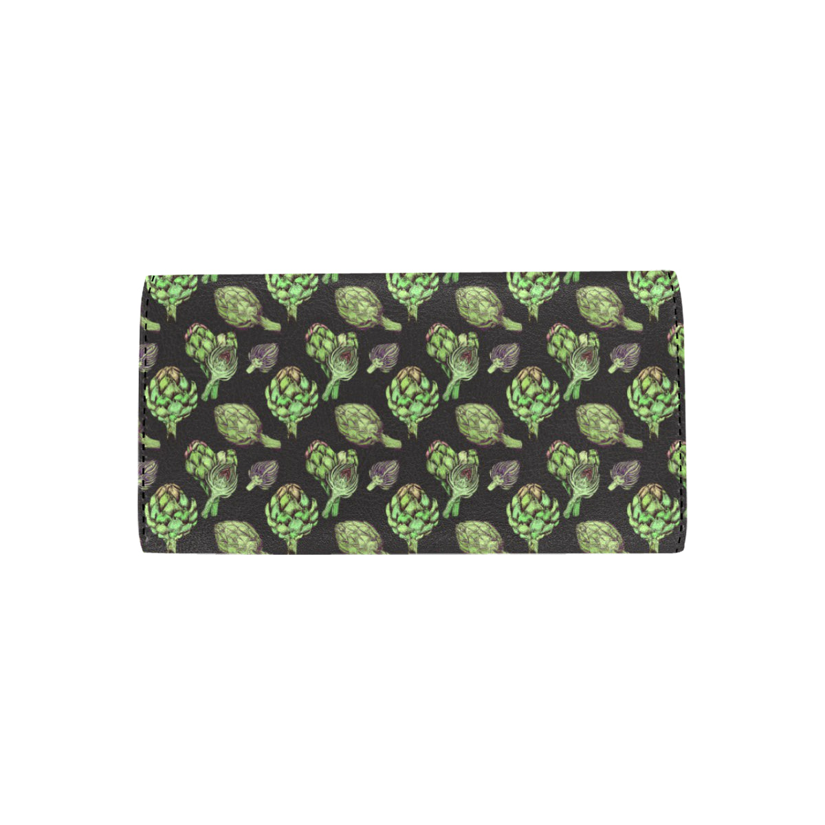 Artichoke Pattern Print Design 02 Women's Trifold Wallet
