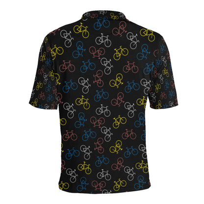 Bicycle Pattern Print Design 03 Men Polo Shirt