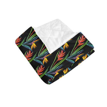 Heliconia Pattern Print Design HL04 Premium Quilt