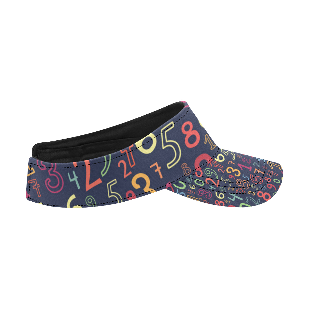 Number Pattern Print Design A01 Unisex Sun Visor