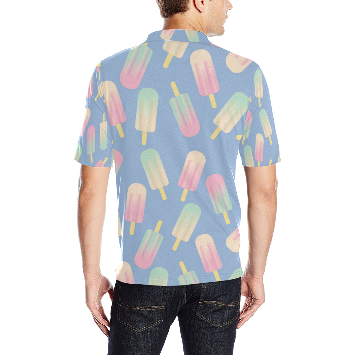 Ice Cream Pattern Print Design 05 Men Polo Shirt