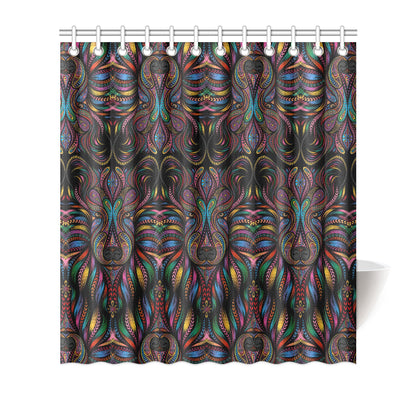 Colorful Art Wolf Shower Curtain
