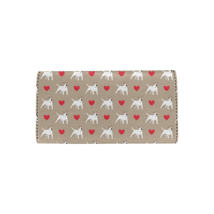 Bull Terriers Pattern Print Design 01 Women's Trifold Wallet