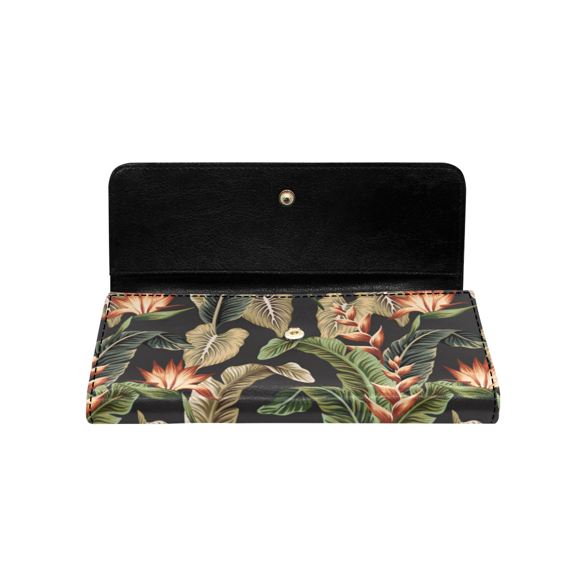 Tropical Flower Pattern Print Design TF014 Women's Trifold Wallet