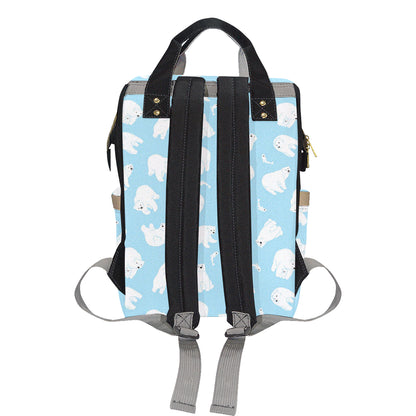 Polar Bear Pattern Print Design PB01 Diaper Bag Backpack