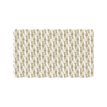 Trumpet with Music Note Print Rubber Doormat
