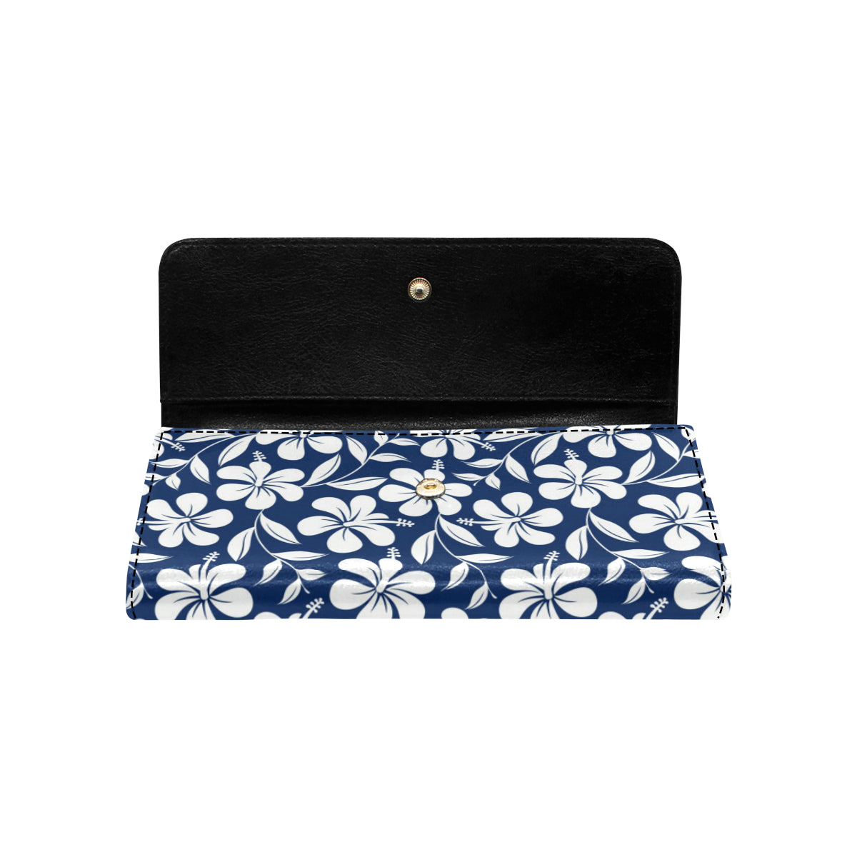 Hibiscus Pattern Print Design HB031 Women's Trifold Wallet