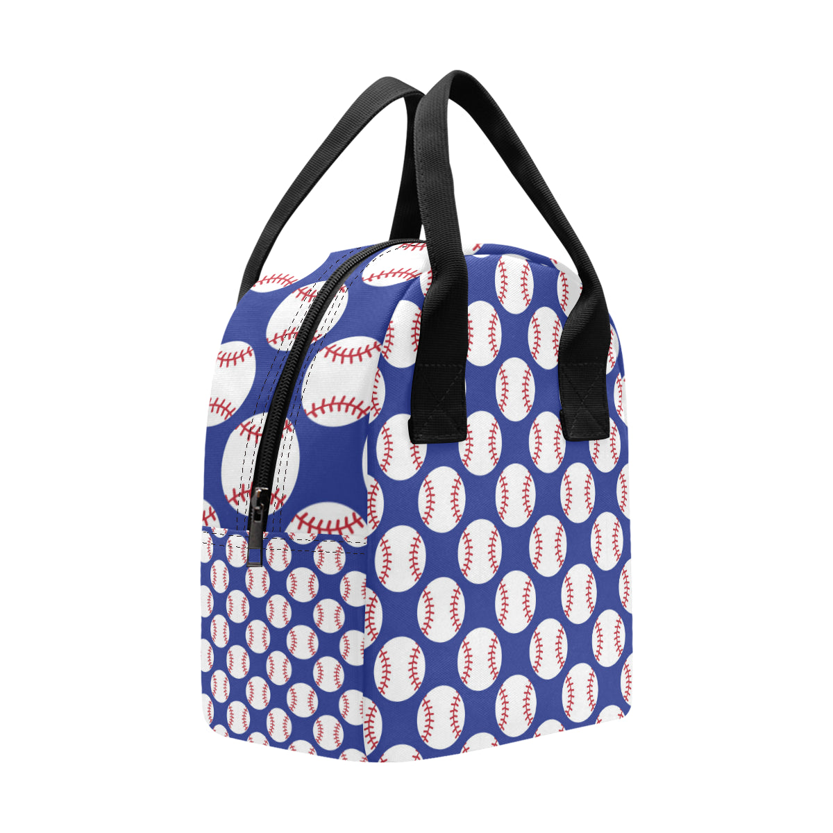 Baseball Blue Background Insulated Lunch Bag