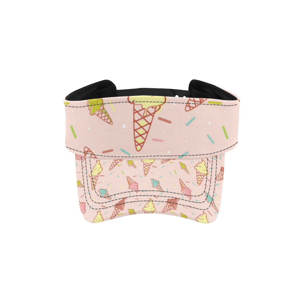 Ice Cream Pattern Print Design 02 Unisex Sun Visor