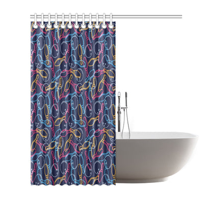 Bowling Pattern Print Design 07 Shower Curtain