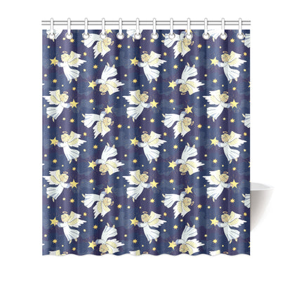 Angel Pattern Print Design 06 Shower Curtain