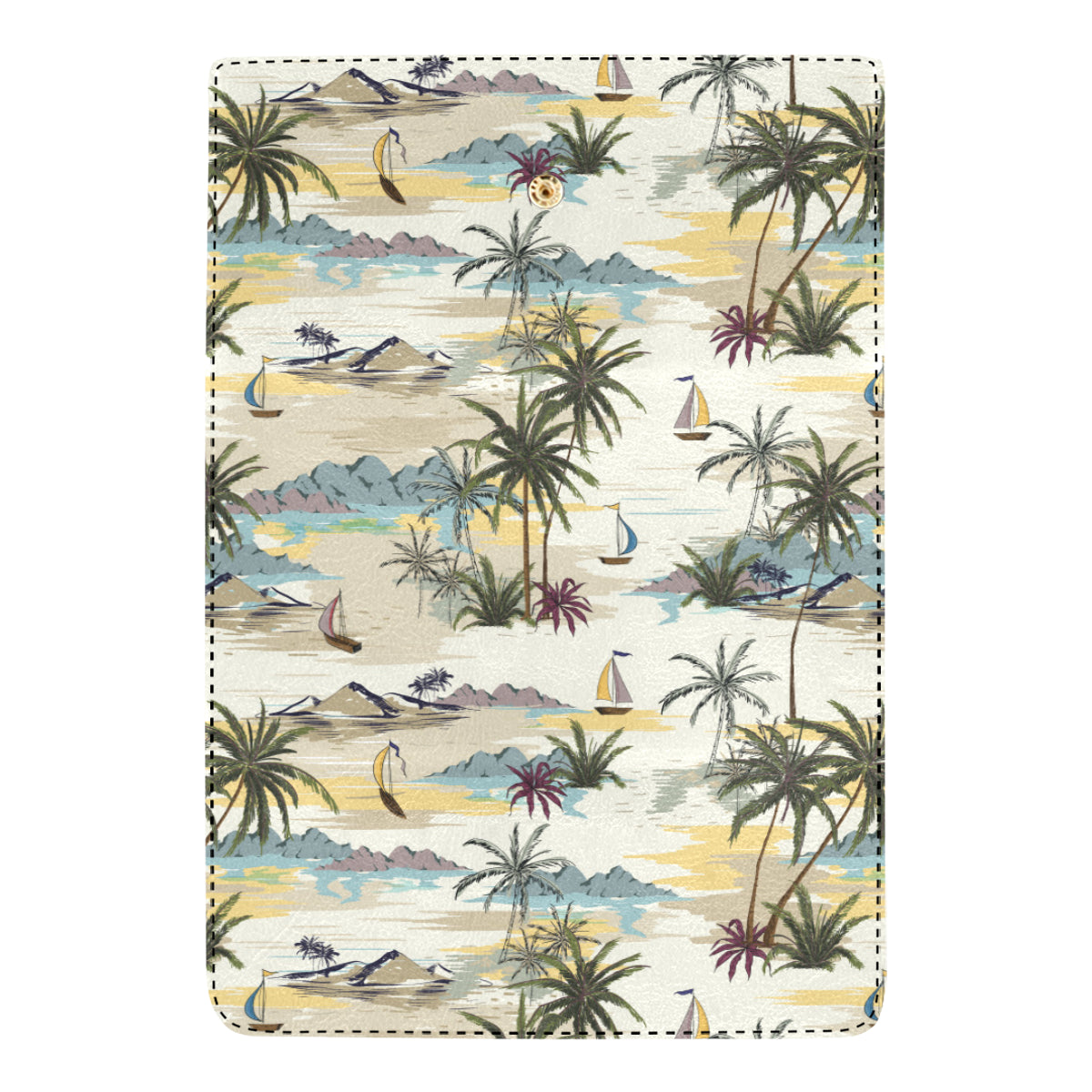 Palm Tree Beach Print Women's Trifold Wallet