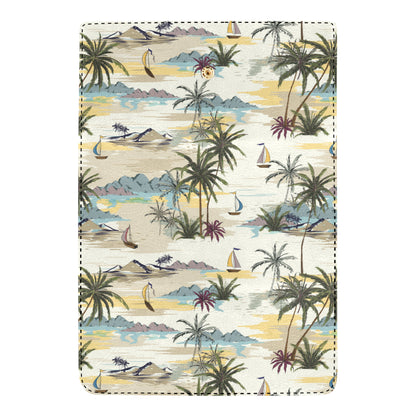 Palm Tree Beach Print Women's Trifold Wallet
