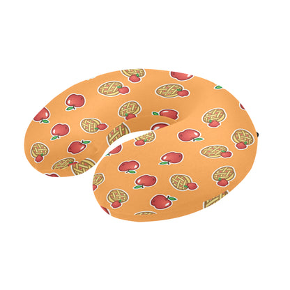 Apple Pie Pattern Print Design 02 U-Shaped Travel Neck Pillow