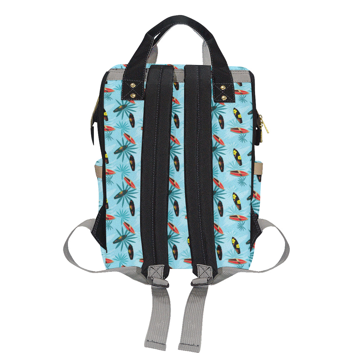 Surfboard Themed Pattern Diaper Bag Backpack