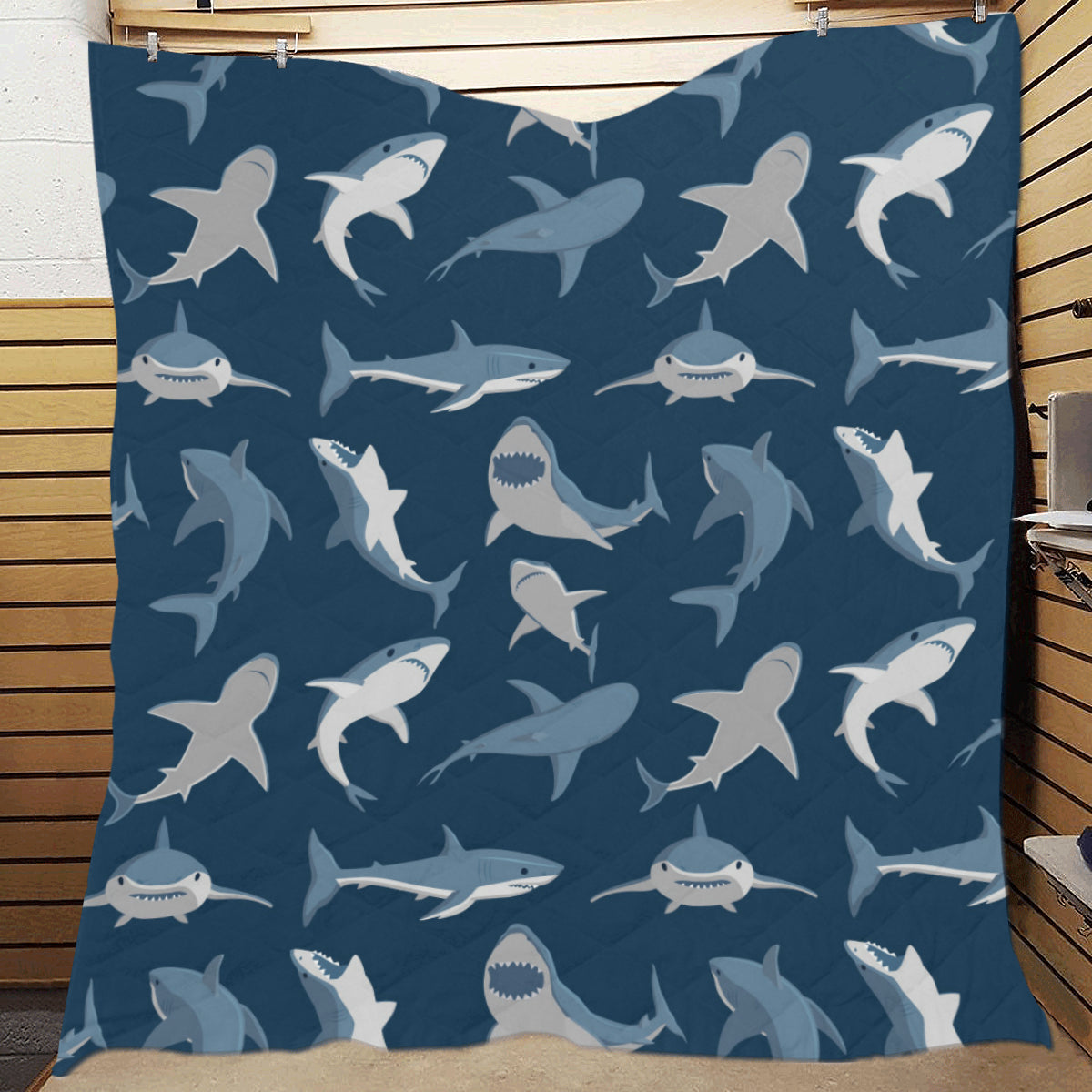Shark Action Pattern Premium Quilt