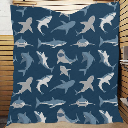Shark Action Pattern Premium Quilt