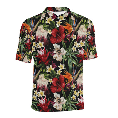 Summer Floral Pattern Print Design SF03 Men Polo Shirt