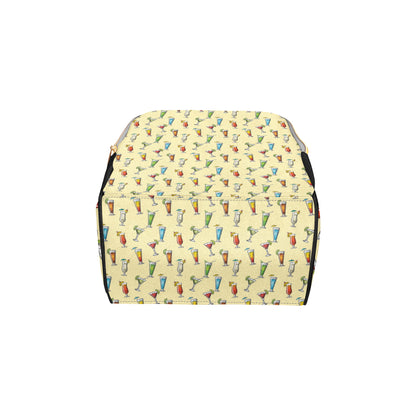 Cocktail Pattern Print Design 02 Diaper Bag Backpack