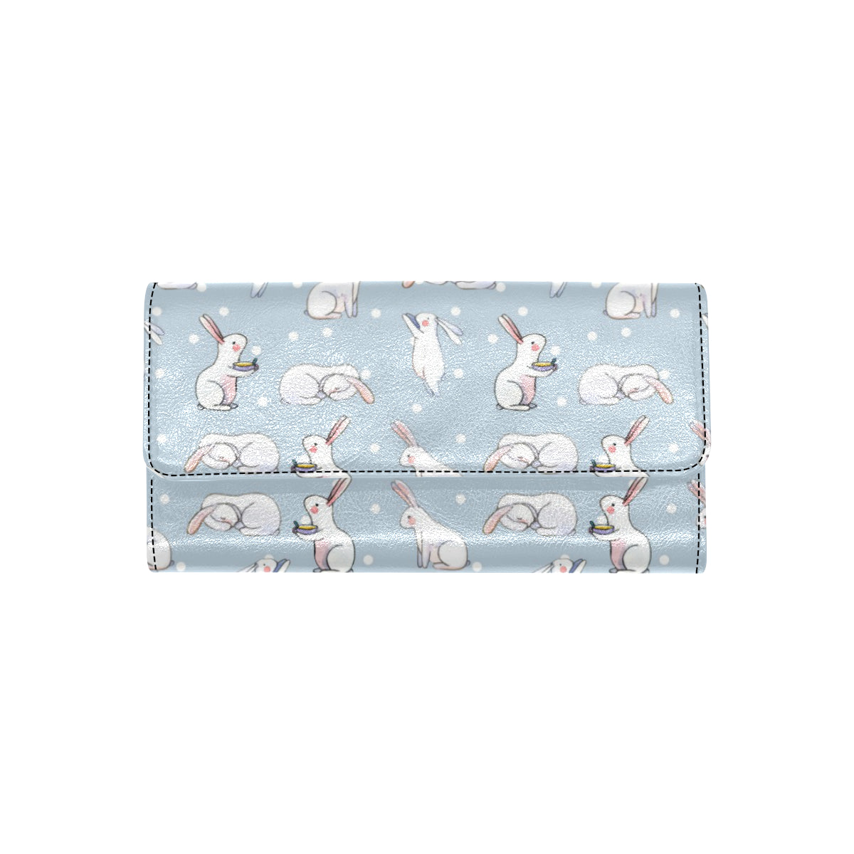 Rabbit Pattern Print Design RB06 Women's Trifold Wallet