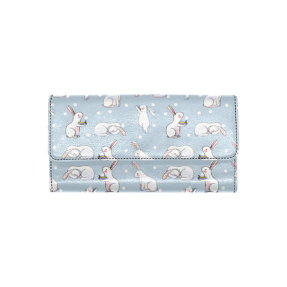Rabbit Pattern Print Design RB06 Women's Trifold Wallet