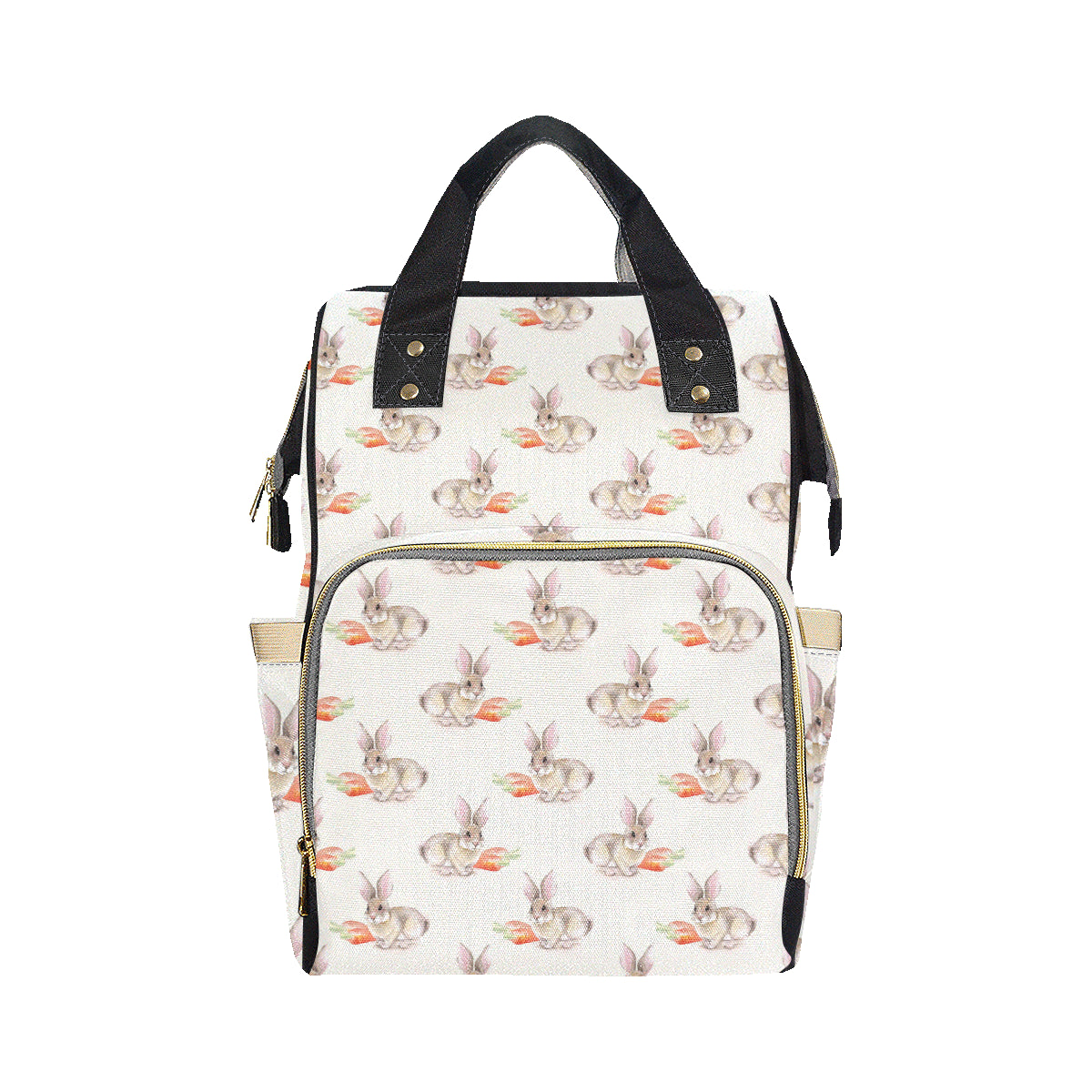 Rabbit Pattern Print Design 01 Diaper Bag Backpack
