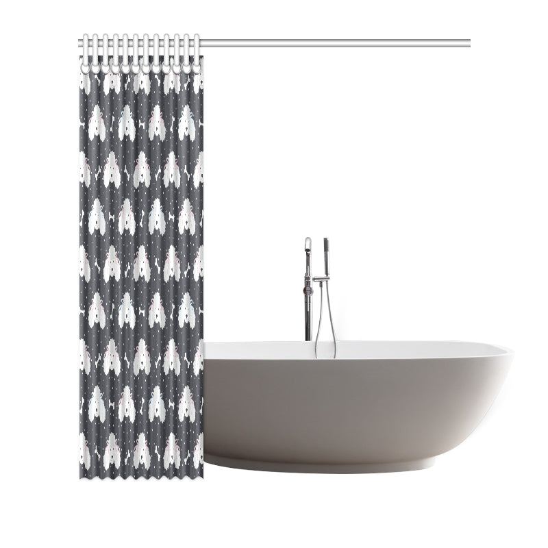 Poodle Pattern Print Design A03 Shower Curtain