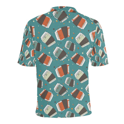 Accordion Pattern Print Design 02 Men Polo Shirt