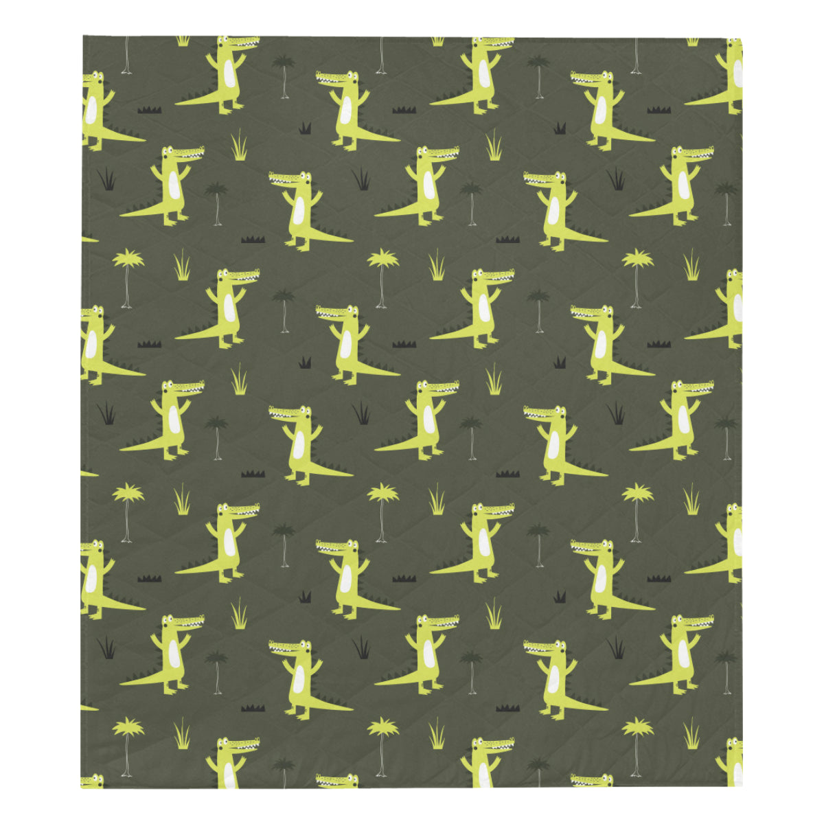 Alligator Pattern Print Design 05 Premium Quilt