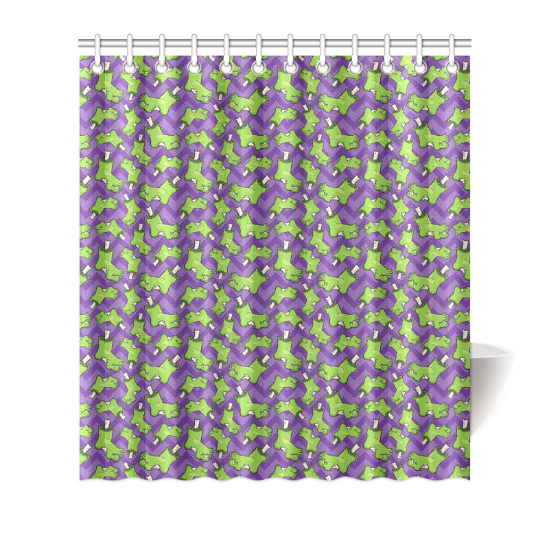Zombie Foot Design Pattern Print Shower Curtain