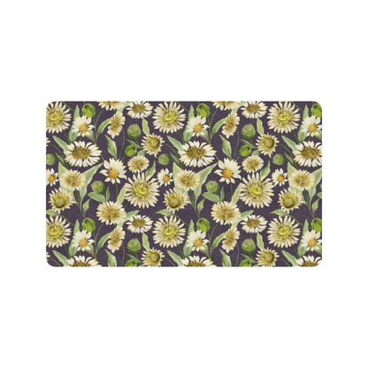 Daisy Vintage Print Pattern Rubber Doormat