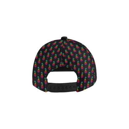 Pineapple Rainbow Dot Print Snapback Cap
