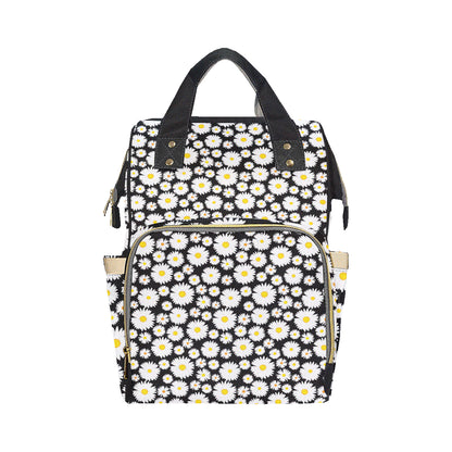 Daisy Pattern Print Design 01 Diaper Bag Backpack