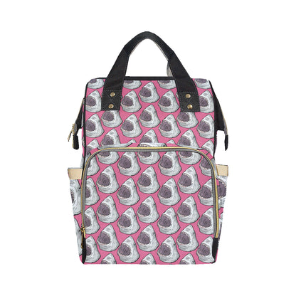 Great White Shark Pattern Print Design 01 Diaper Bag Backpack