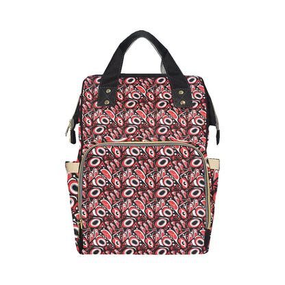 Totem Pole Texture Design Diaper Bag Backpack