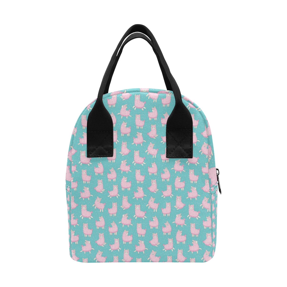 Alpaca Cartoon Design Themed Print Insulated Lunch Bag