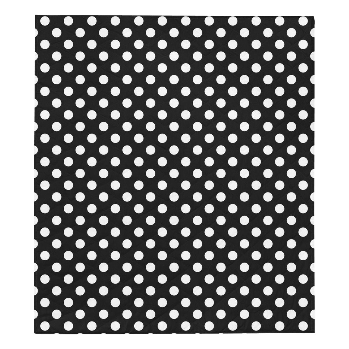Polka Dot Black White Pattern Print Design 03 Premium Quilt