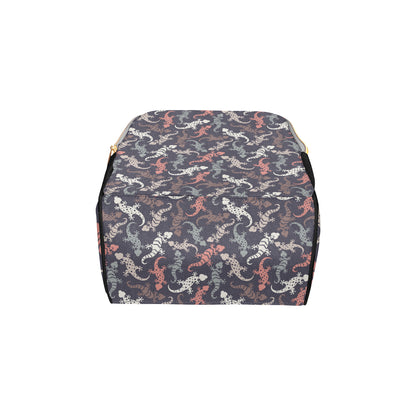 Gecko Pattern Print Design 02 Diaper Bag Backpack